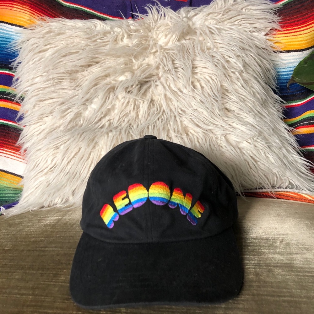 SOLD rainbow redone baseball cap 🌈